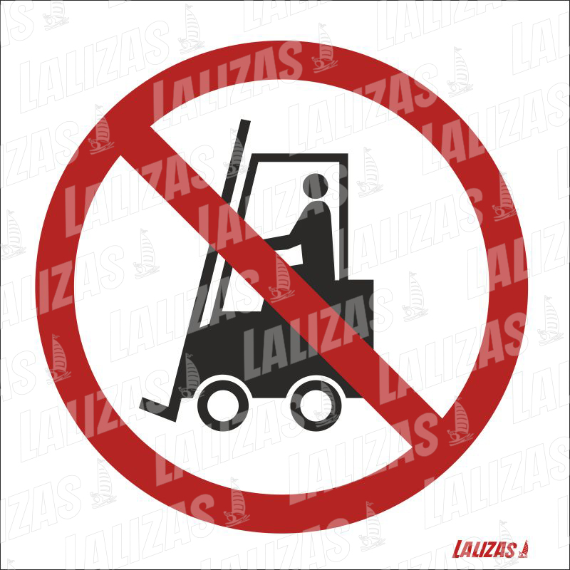 No Folk Lift Truck, Vinyl Self Adhesive #8511 image